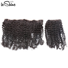 Great Grade 9A Virgin Malaysian Human Afro Kinky Silk Base Lace Closure With Baby Hair